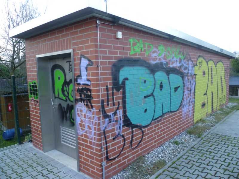 Graffitientfernung und Graffiti-Schutz Erfurt vorher